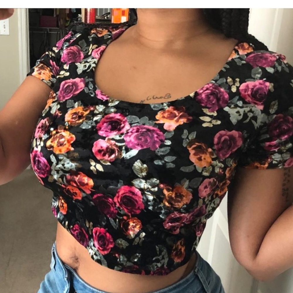 Velvet crop top